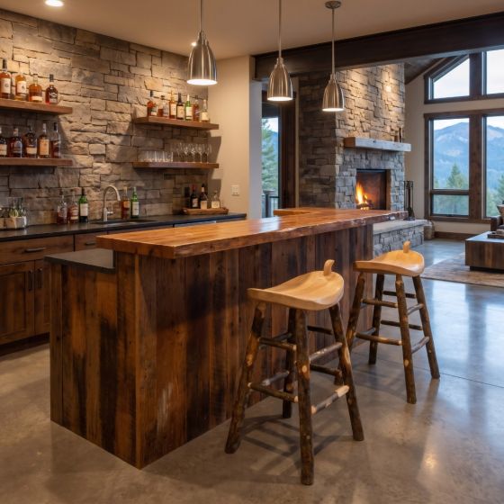 Rustic Saddle Stool: Some lifestyle images are created with AI for visualization purposes. Crafted from natural solid wood, each piece is unique and will vary.