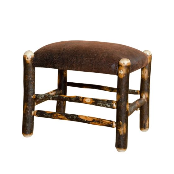 Saranac Hickory Log Foot Stool