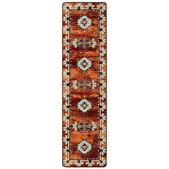 Badlands Runner Rug - Rust
