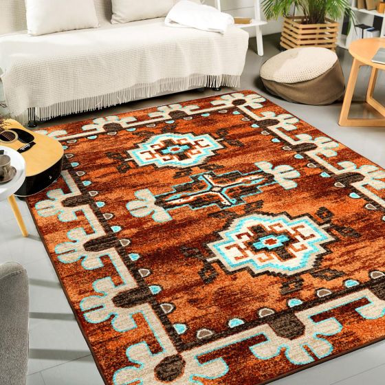 Badlands Rug - Rust