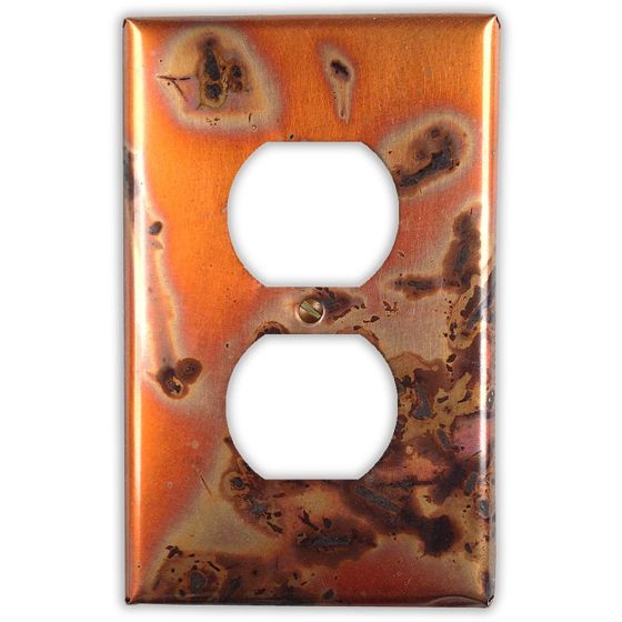Bamboo 1 Outlet Copper Switch Plate