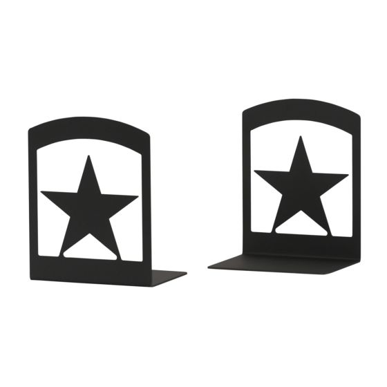 Wrought Iron Star Book Ends
