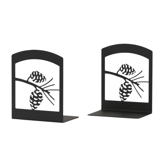 Wrought Iron Pinecone Book Ends
