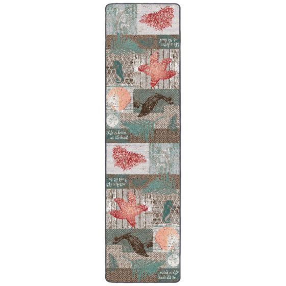 Beach Blocks Runner Rug - Coastal