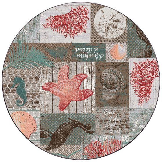 Beach Blocks Area Rug - Coastal