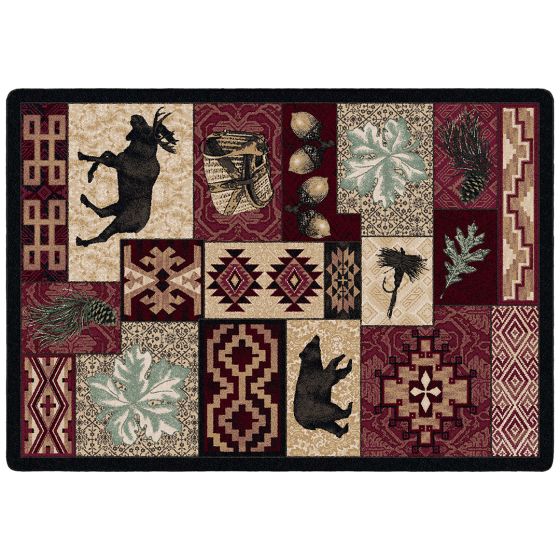 Bear Creek Lodge Entry Rug - Red
