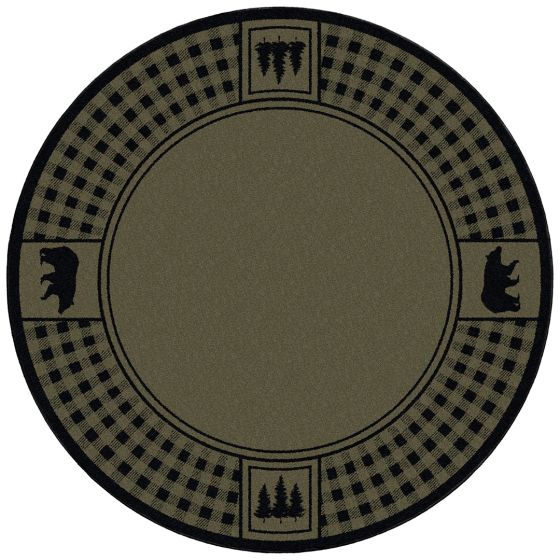 Bear Refuge Area Rug - Green