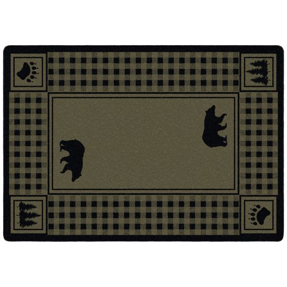 Bear Refuge Entry Rug - Green