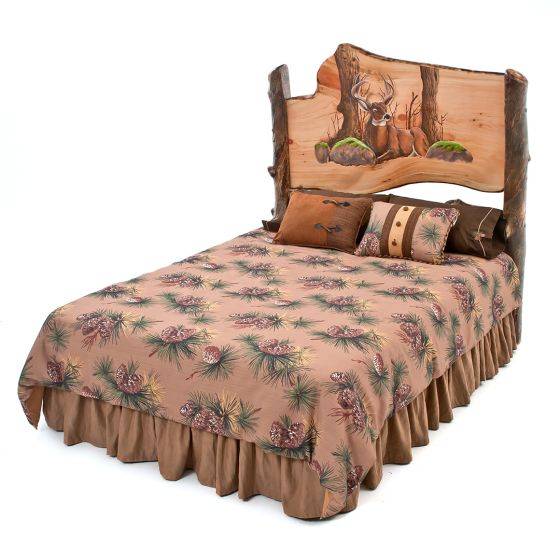 Hand-Carved Bedding Buck Bed