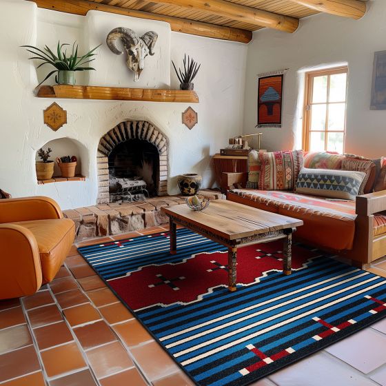 Big Chief Rug - Blue