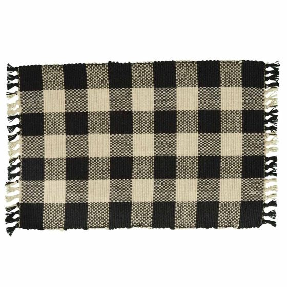 Black & Cream Checkered Placemat