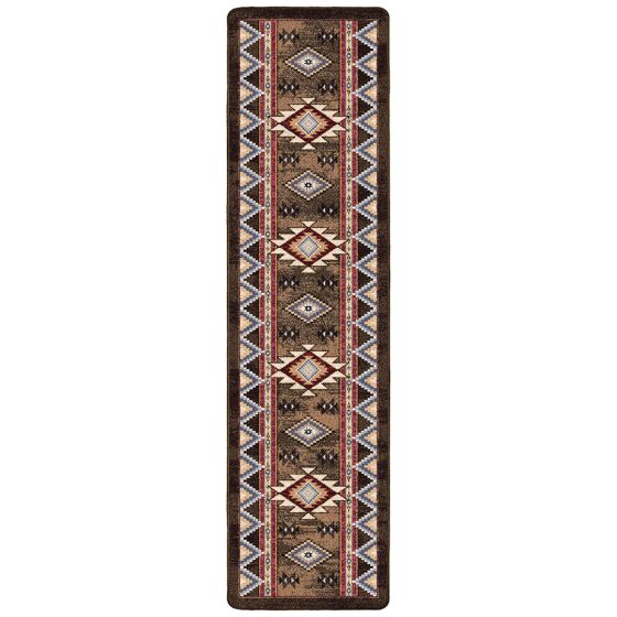 Bow Strings Runner Rug - Brown