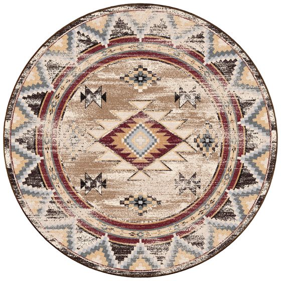 Bow Strings Area Rug - Distressed Brown