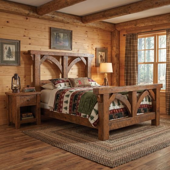 Double Arch Bed: Some lifestyle images are created with AI for visualization purposes. Crafted from natural solid wood, each piece is unique and will vary.