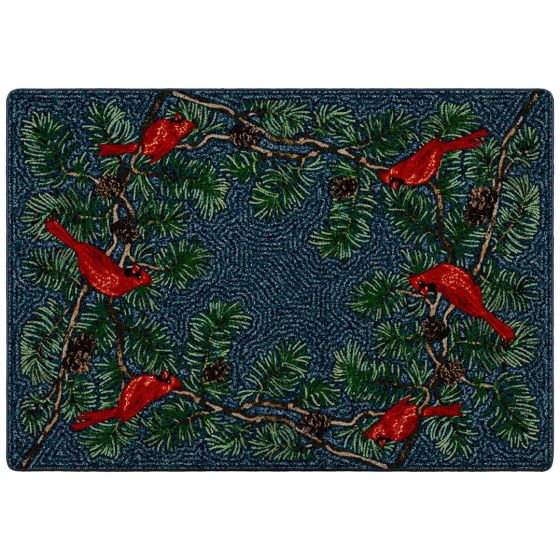 Cardinals Entry Rug - Cabin Rugs