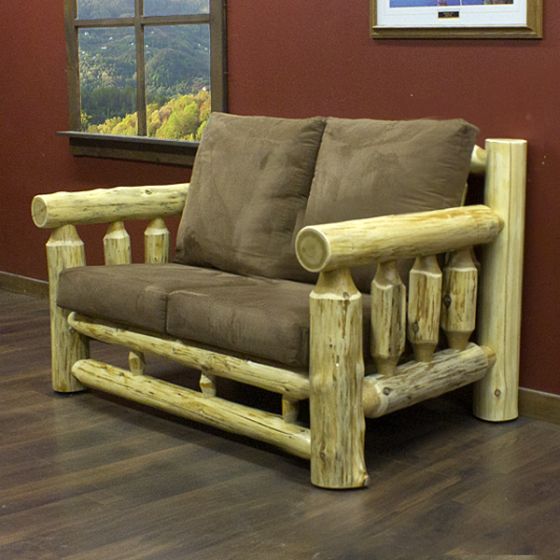 Rustic Log Loveseat