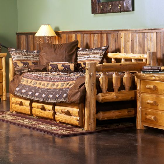 Cedar Lake Rustic Log Daybed - Thumbnail 2