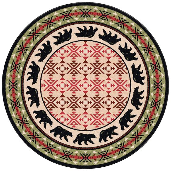 Cozy Bears Area Rug - Burnt Red