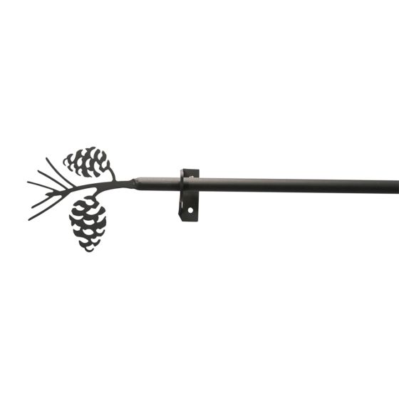 Wrought Iron Pinecone Curtain Rod