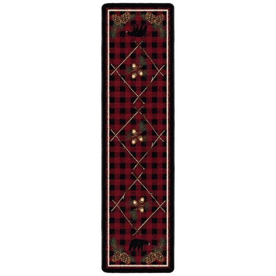 Deep Woods Runner Rug - Red