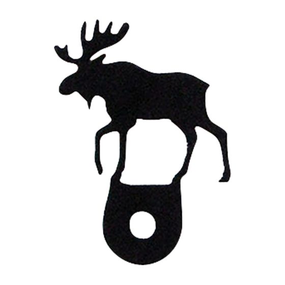 Wrought Iron Moose Cabinet Door Silhouette