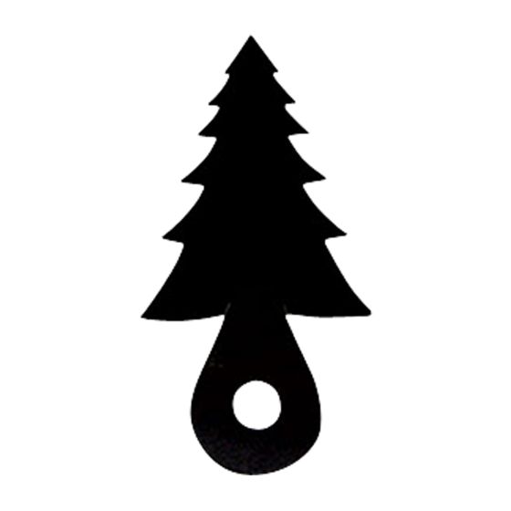 Wrought Iron Pine Tree Cabinet Door Silhouette
