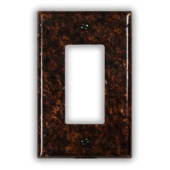 Distressed Dark 1 Rocker/GFI Copper Switch Plate