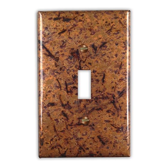 Distressed Light 1 Toggle Copper Switch Plate