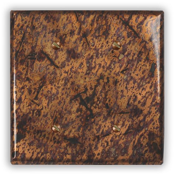 Distressed Light 2 Blank Copper Switch Plate