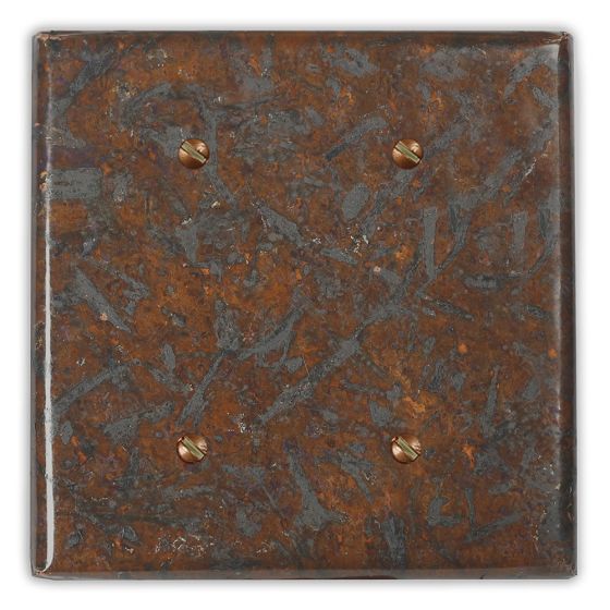 Distressed Medium 2 Blank Copper Switch Plate