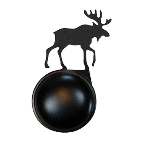 Wrought Iron Moose Cabinet Door Knob