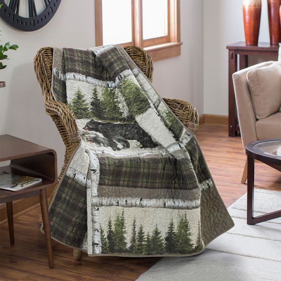 Bear Panels Throw Blanket