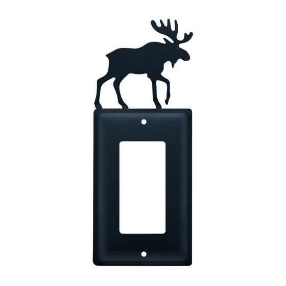 Wrought Iron Moose Single GFI Cover