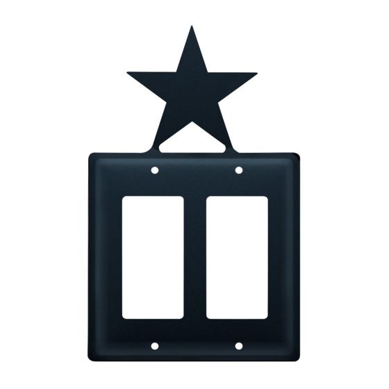Wrought Iron Star Double GFI Cover