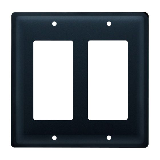 Wrought Iron Plain Double GFI Cover