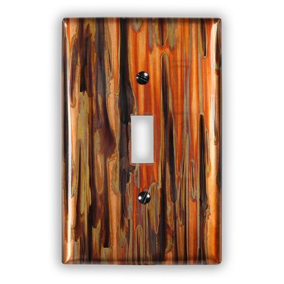 Enchantment Vertical 1 Toggle Copper Switch Plate