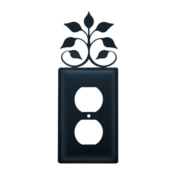Wrought Iron Leaf Fan Single Outlet Cover
