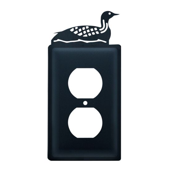 Wrought Iron Loon Single Outlet Cover
