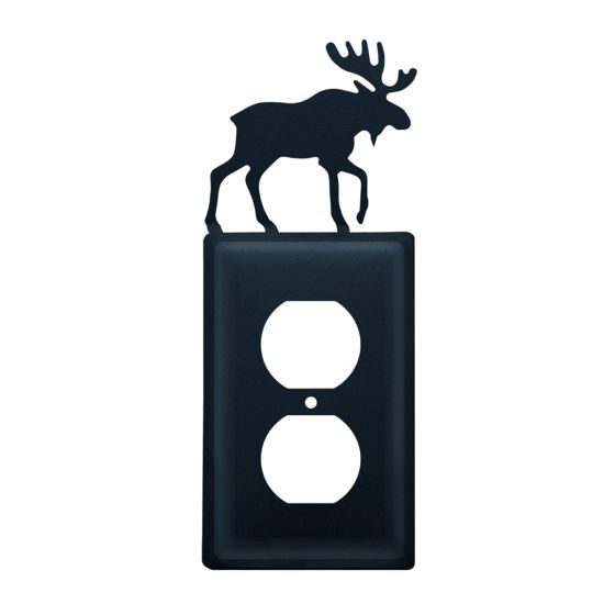 Wrought Iron Moose Single Outlet Cover