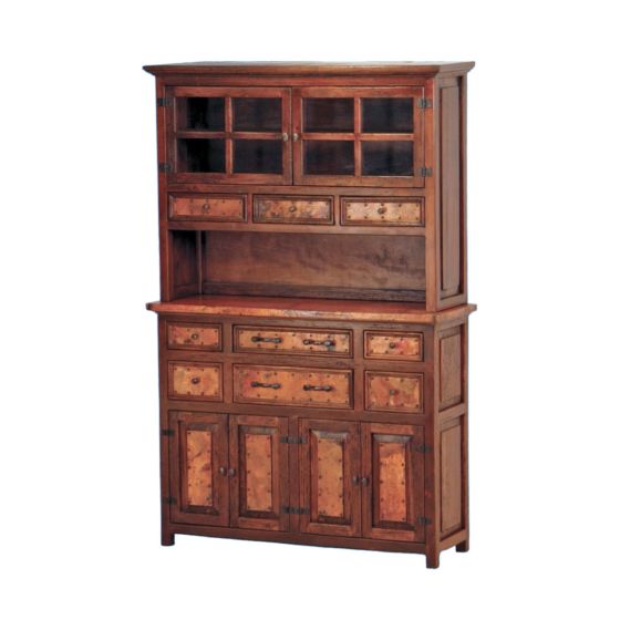 Francisco Hammered Copper 4 Door 6 Drawer Buffet & Hutch