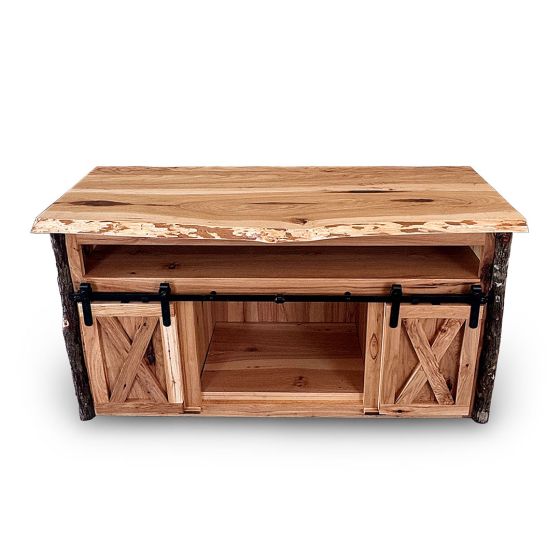 Saranac Hickory Barn Door TV Stand