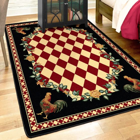 High Country Rooster Rug - Natural