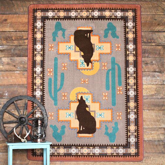 Howl at the Moon Rug - Desert Rose