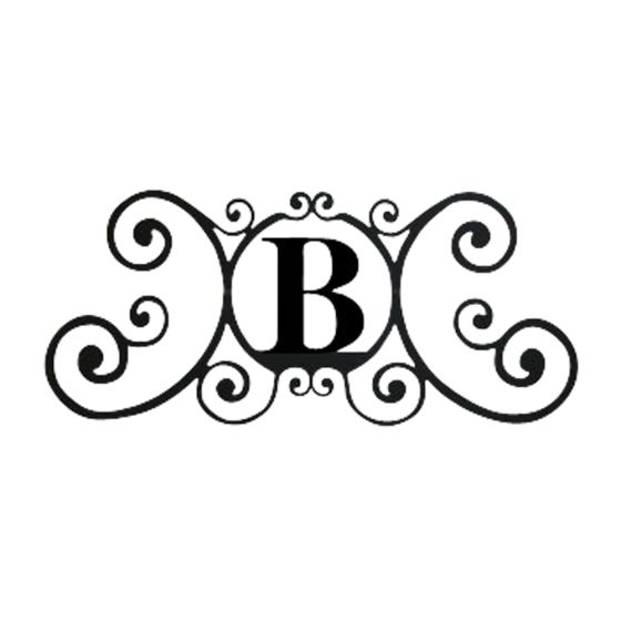 Wrought Iron Decorative "B" House Plaque