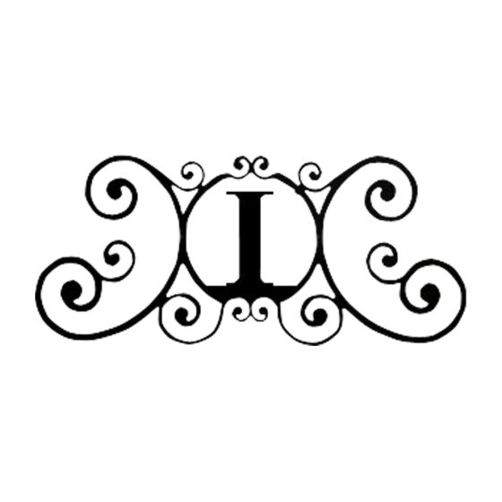 Wrought Iron Letter I House Plaque