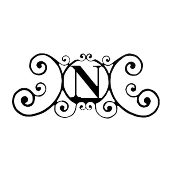 Wrought Iron Letter N House Plaque