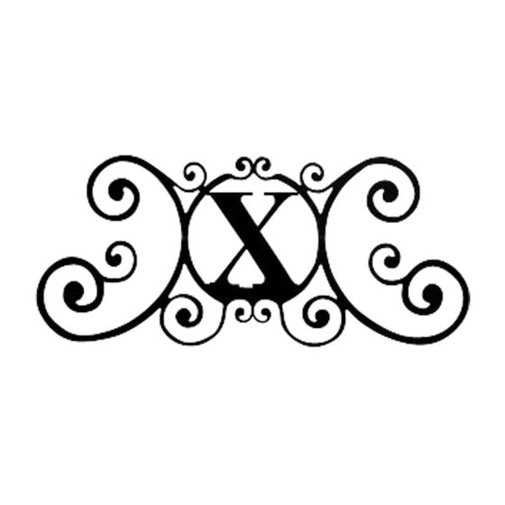 Wrought Iron Letter X House Plaque