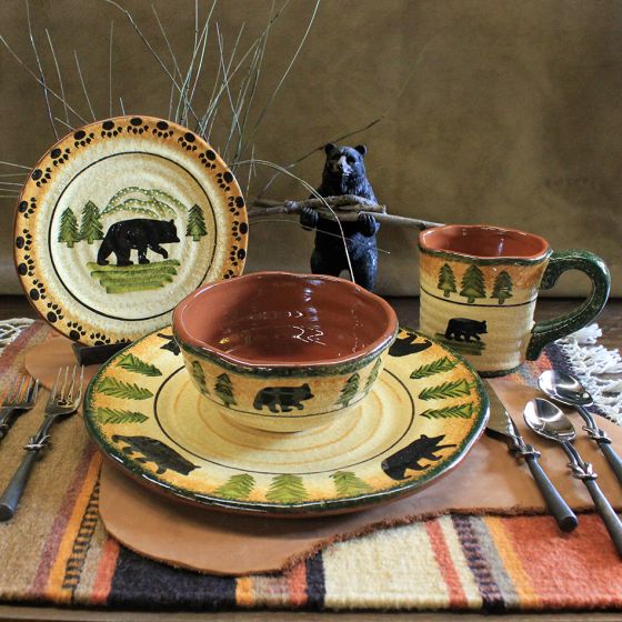 Black Bear Dinnerware Set
