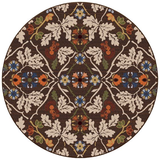 Infinity Oak Area Rug - Brown