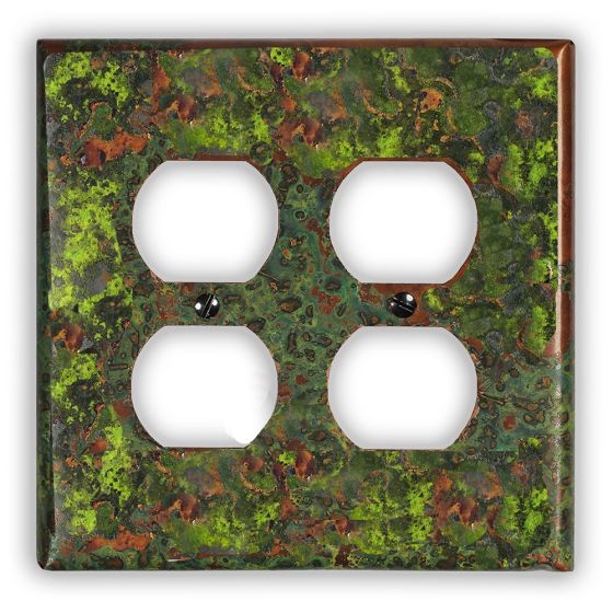 Irish Moss 2 Outlet Copper Switch Plate